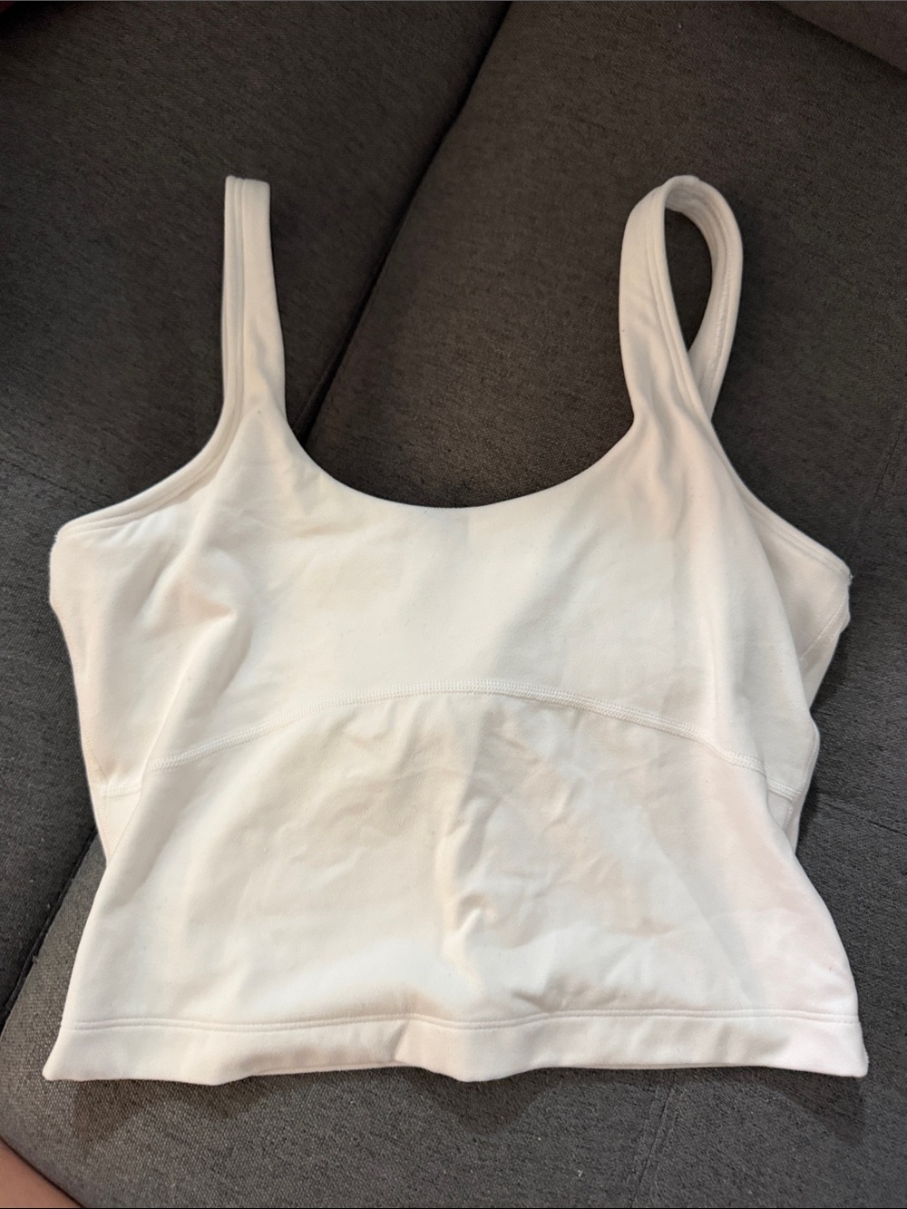 TNA White Athletic Cropped Tank